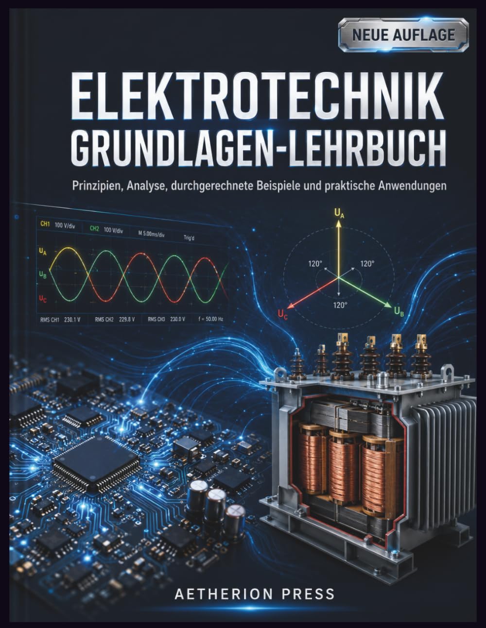ELEKTROTECHNIK GRUNDLAGEN-LEHRBUCH: Prinzipien, Analyse, durchgerechnete Beispiele und praktische Anwendungen