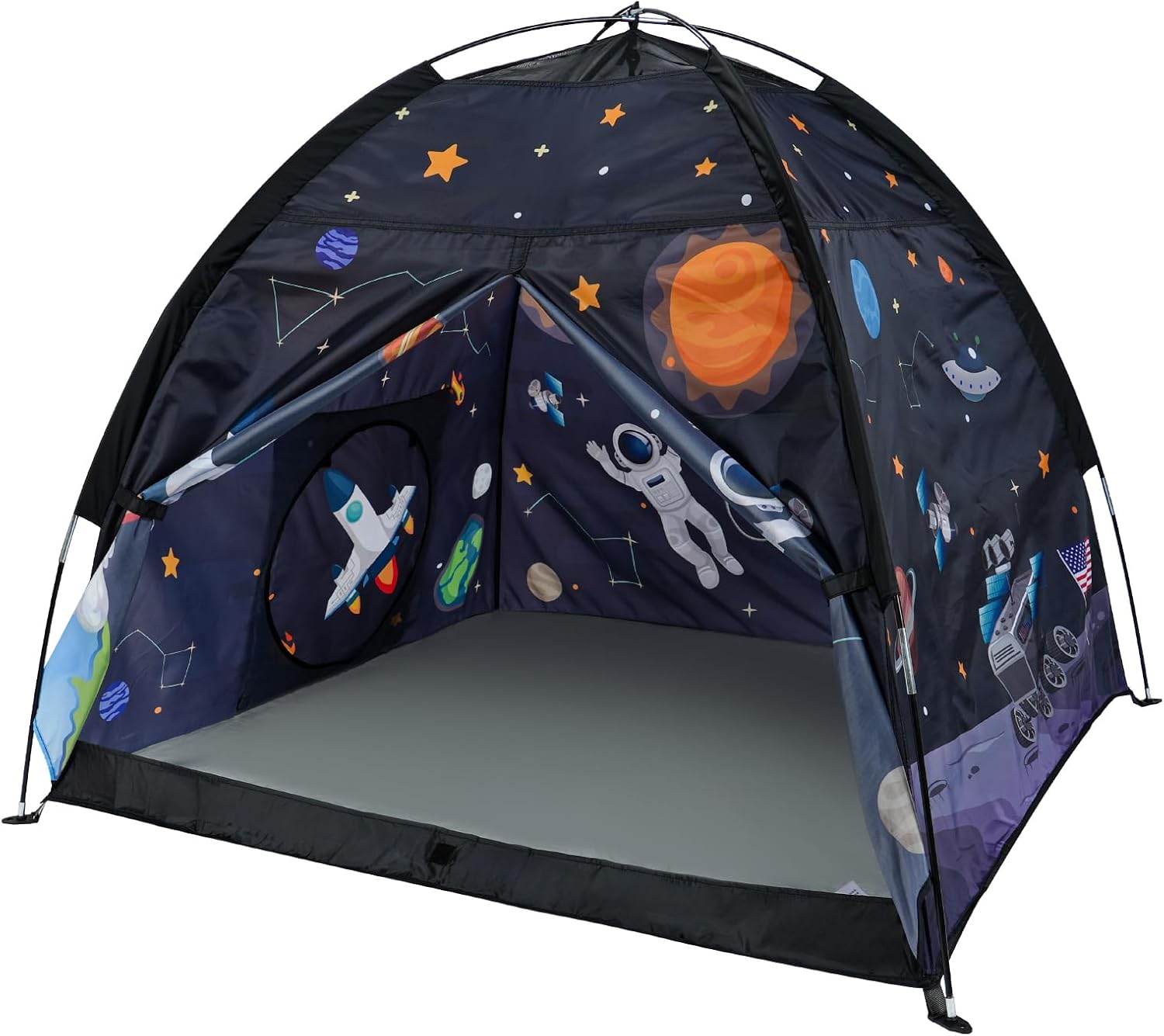 Kids Play Tent & Playhouse,48"x48"x42" Indoor Outdoor Kids Tent,Portable Children Tents Playhouse for Boys Girls Imaginative Camping Playground Games Gift (Space Rockets)