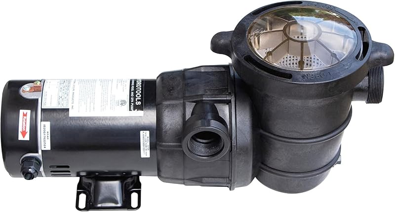Bomba de repuesto para pileta HYDROTOOLS modelo 716061S Hydro-Flo, descarga horizontal - 0.75 HP, 3,720 GPH, 115V/60Hz, velocidad única, para sistemas de filtro de arena, cartucho y DE | Bomba para pileta sobre el suelo, 0.75 HP, 3, 720 GPH, descarga horizontal, cesta de filtro, 115V, velocidad única, certificada por el Doe