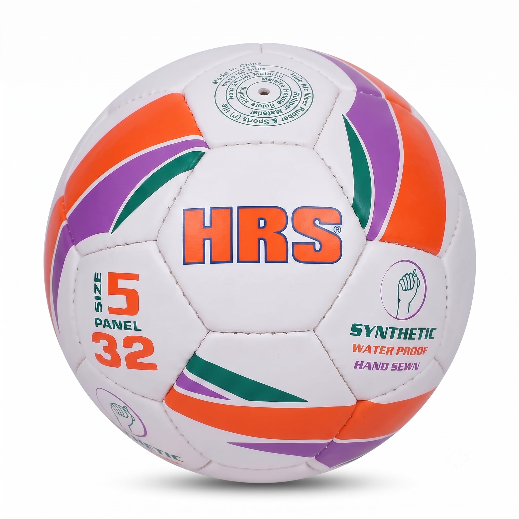 HRS Goldstar Size 5 Kids Football - All-Weather Hand-Sewn Soccer Ball for Turf, Grass & Ground Play | High Grip Junior Training Ball (Pack of 1)-image-27
