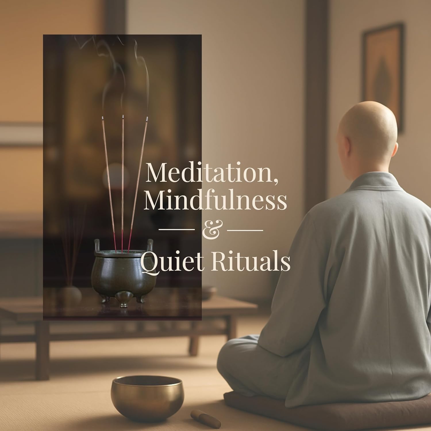 I H INCENSE HOUSE+ – Laoshan Sandalwood Incense Sticks 30cm, 300g (Approx. 400–420 Slim & Low Smoke Fine Joss Sticks) – Traditional Taiwanese Bamboo-Core Incense (5)