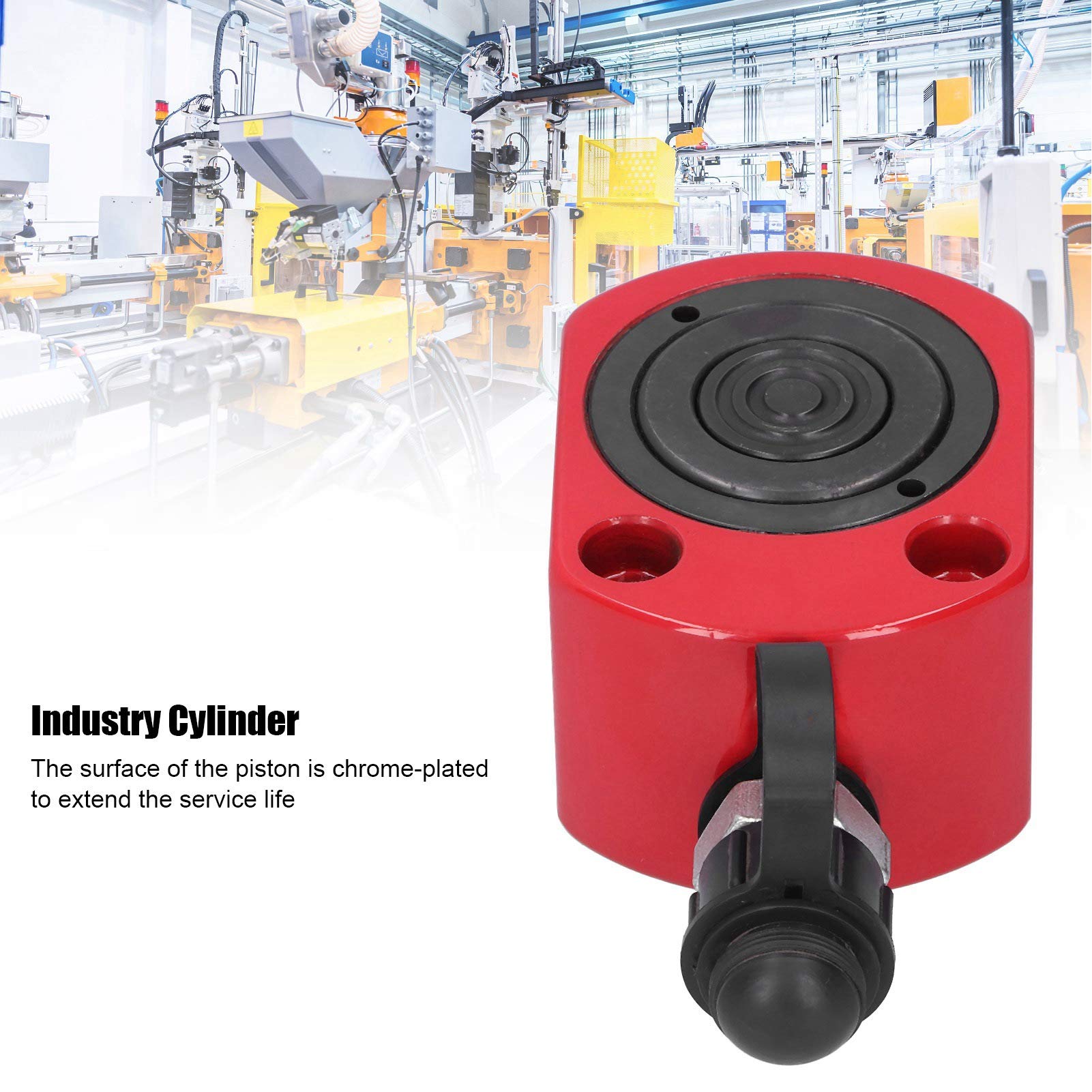 20T-Hydraulikzylinder, Ultradünn, Leicht, Praktisch Kleine Räume, Roter 45-Stahl, Separater Kolben Führt Öl Automatisch Zurück, FPY-20 Elektrizität, Chemische Industrie