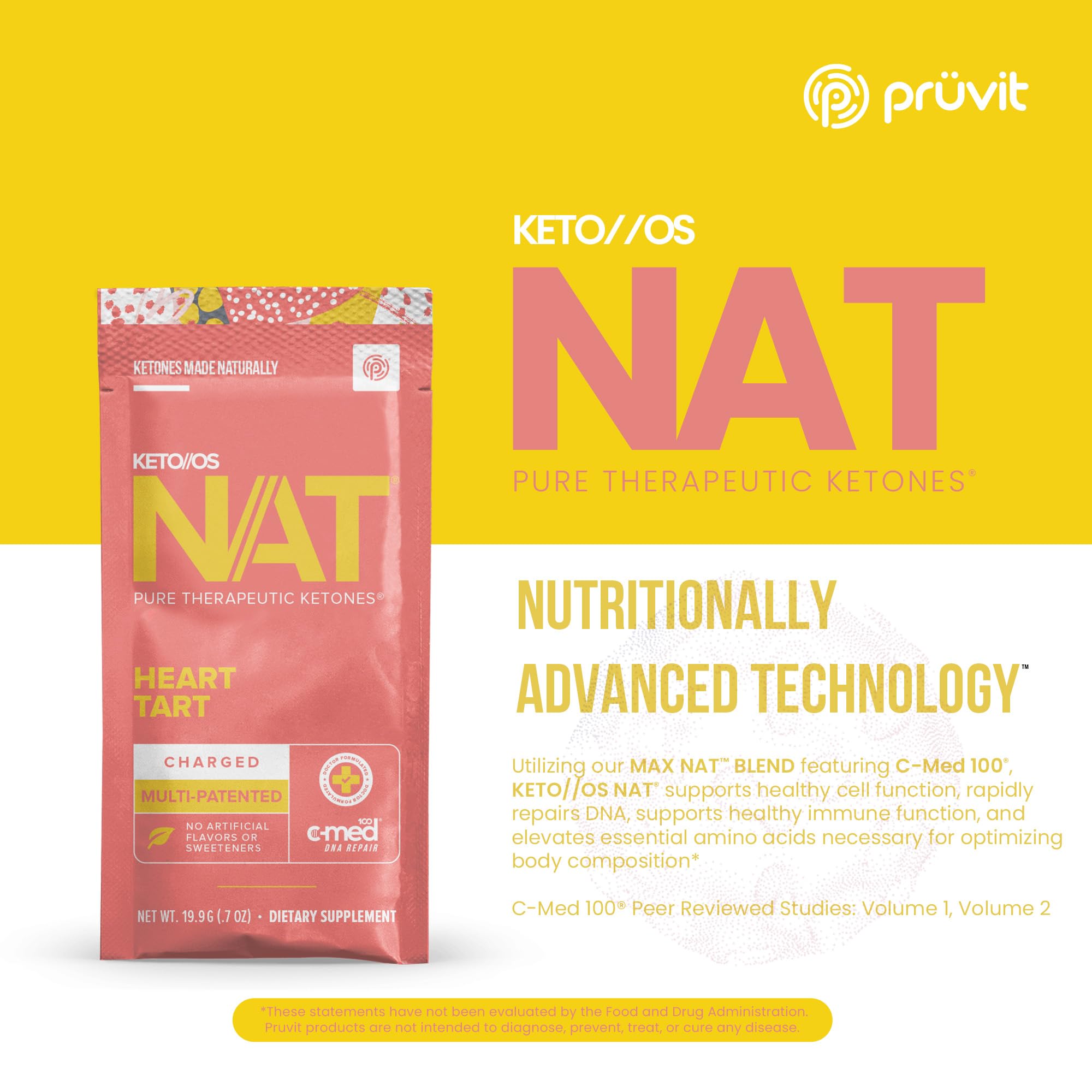Pruvit Keto//OS NAT® Heart Tart Charged Ketone Drink Mix - 20 Sachets — Amazon image 3