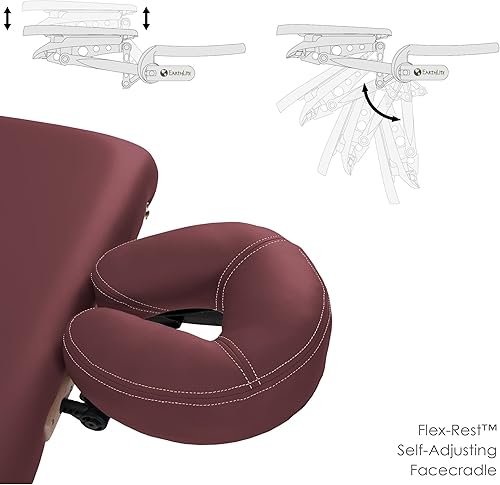 Miniatura 4 de EARTHLITE AVALON - Mesa de masaje portátil AVALON  Placa final Reiki, base facial de descanso flexible premium y cojín de estratos, funda de