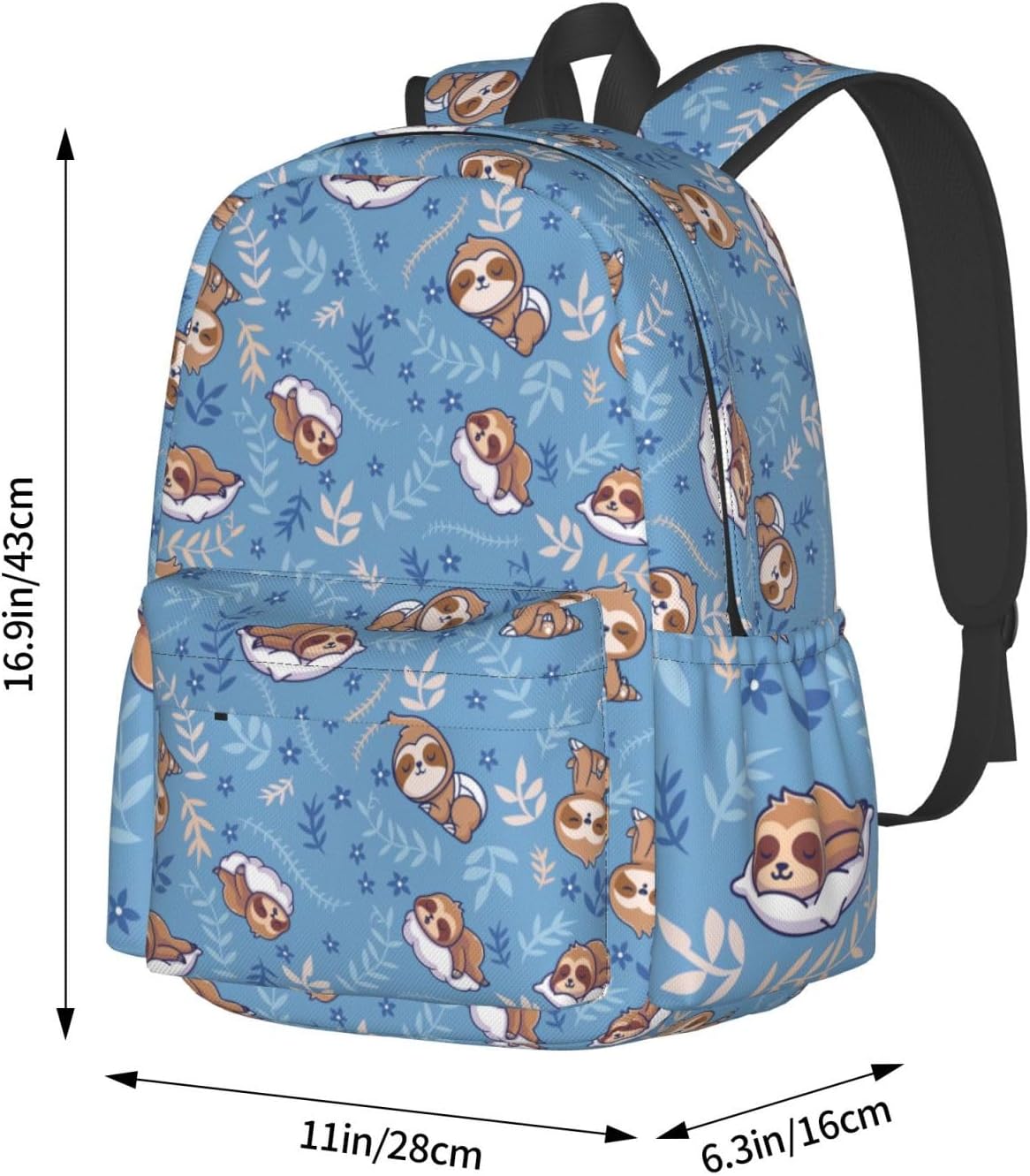 Cute Sleep Sloth Multipurpose School Bag Bookbag for Teenage Boys Girls Daily Backpack - Image 6