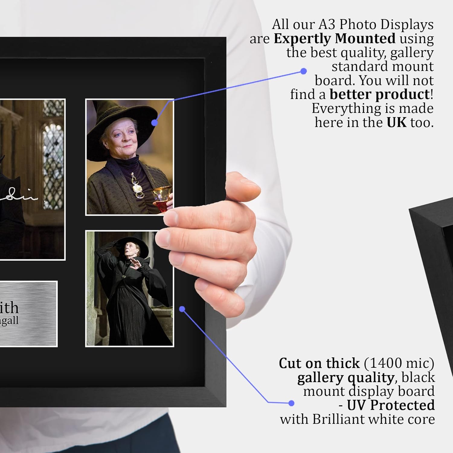 HWC Trading Maggie Smith Harry Potter Minerva McGonagall 16 x 12 inch (A3) Printed Gifts Signed Autograph Picture Display for Movie Memorabilia Fans - 16" x 12" Framed