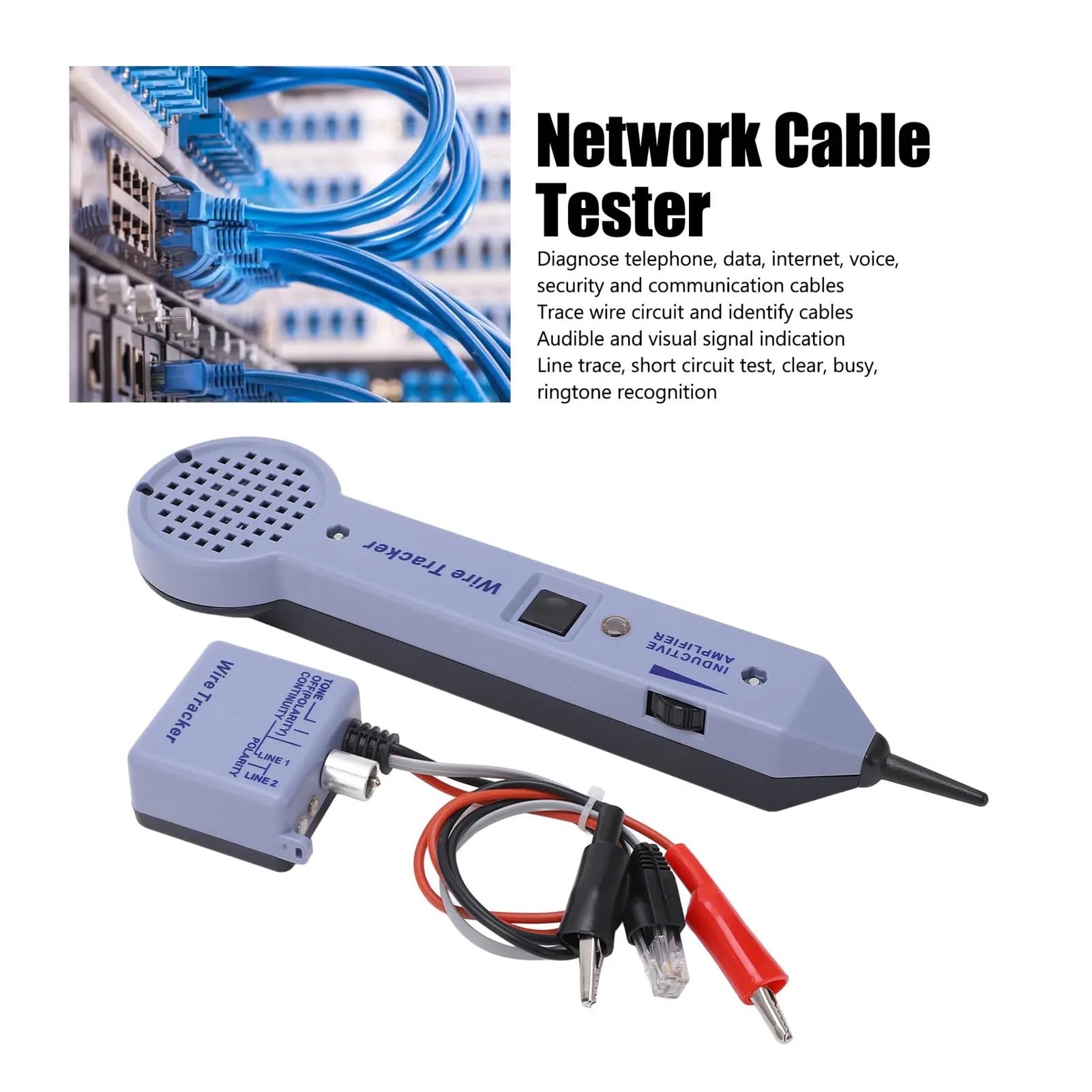 Kit di test for il tracciamento dei cavi rete con rilevatore toner for, amplificatore induzione regolabile, for, filo Prove di trasmissione