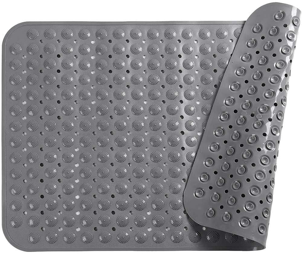 store Naidev Bathroom Shower Mat, 32" x 16" Non Slip Bathtub Mat with Round Massage Point & Suction Cups & Drain Holes for Home Hotel Toilet Floor Tub Mat (Pack 1 Grey)