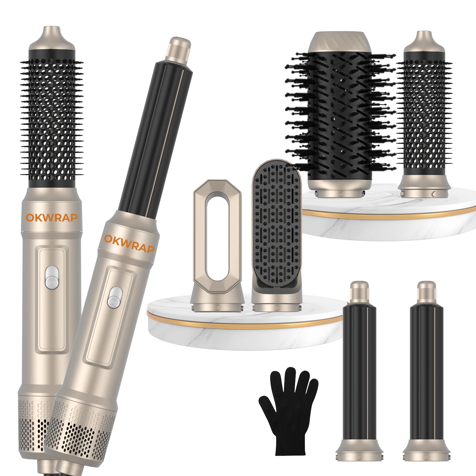 Amazon.com: 6 in ONE Blow Dryer Brush, Curling Wand Hair Styling
