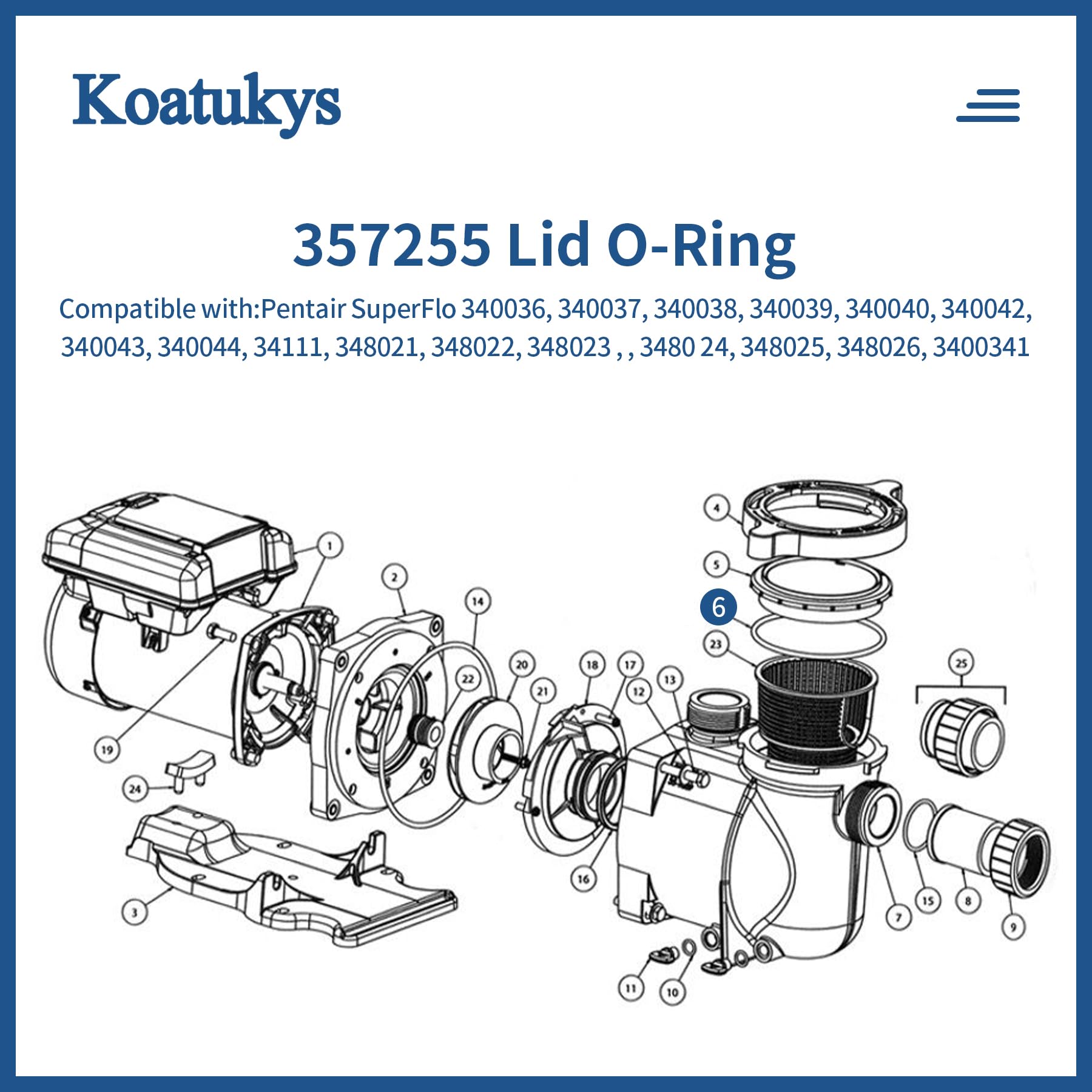 Amazon.com: Koatukys 357255 357255Z Lid O-Ring Replacement (4