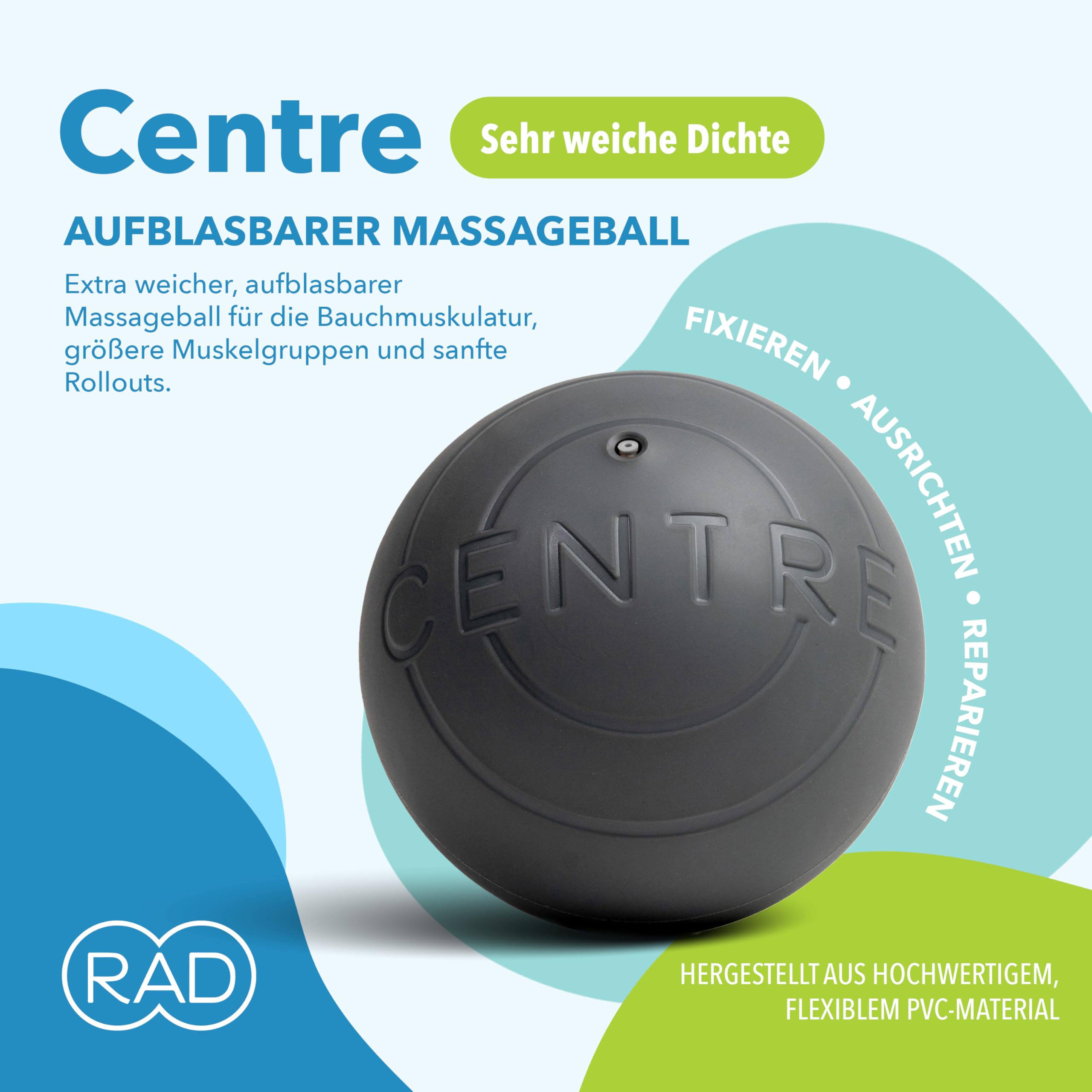 RAD Center I Myofasziales Release-Tool I Soft Belly Ball I Selbstabdominale Massage Mobilität und Erholung