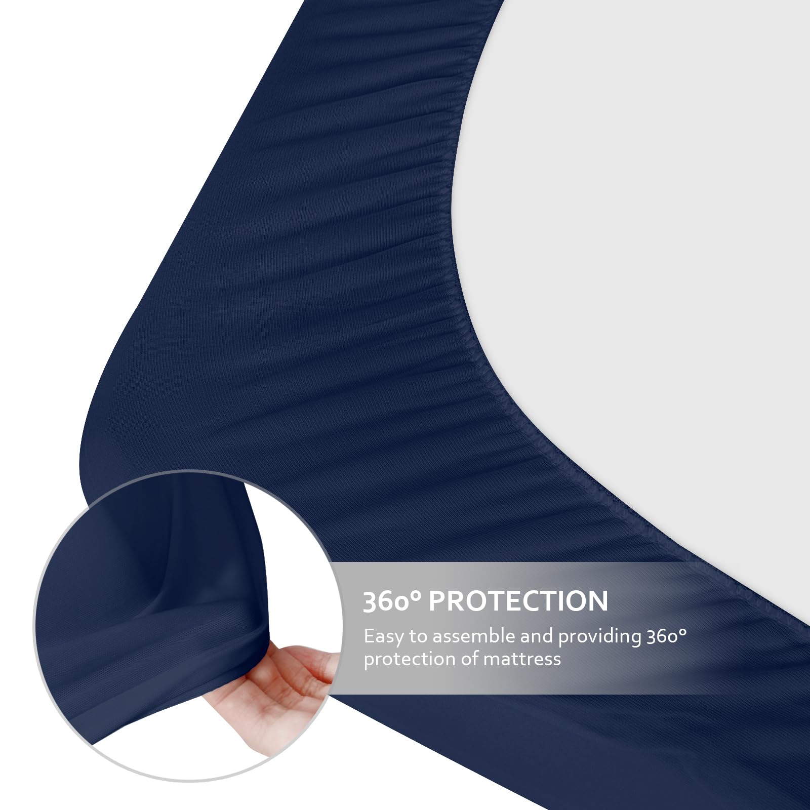 Navy Cot Sheets - 31" x 75" -4