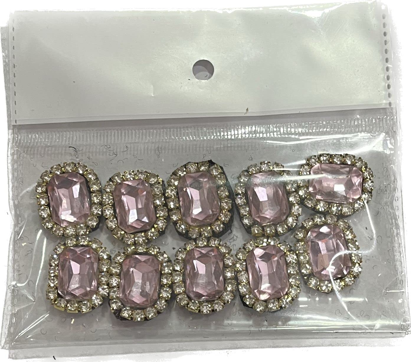 Stone Hair Clips Hair Accessories |Crystal Stone Hairpins Braidel | stone Hair Clip Decorative Hair Accessories For Women (Pink) Pack Of 10pcs-image-17
