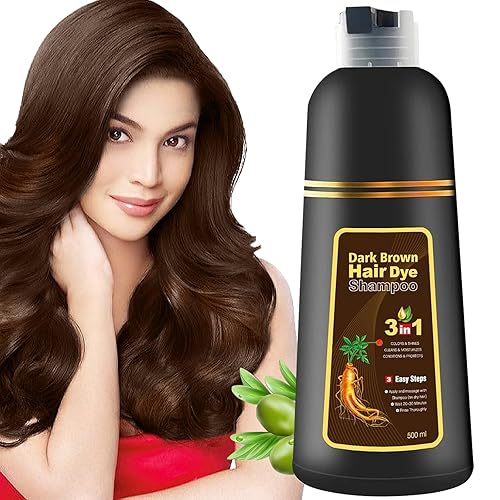 KILOMETS Champú de color marrón oscuro para cobertura de cabello Gary, champú de tinte para cabello 3 en 1 para mujeres y hombres - Ingredientes