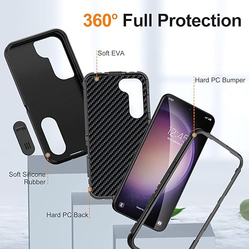 Miniatura 67 de BaHaHoues Funda para Samsung Galaxy S23 Ultra con soporte integrado, a prueba de golpes y caídas de grado militar para Galaxy S23 Ultra 5G