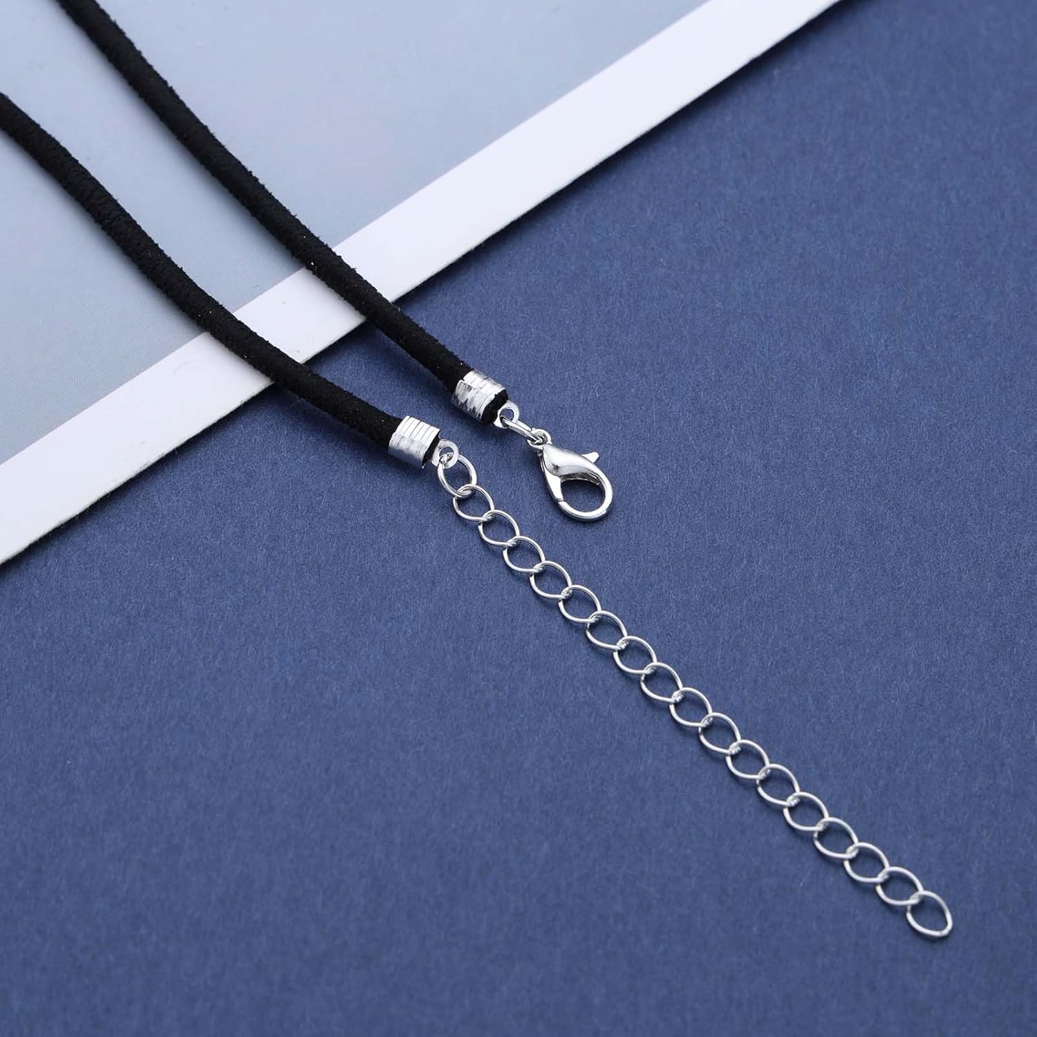 Vintage Turquoise Suede Choker Necklace Black Velvet Cord Necklace Blue Turquoise Pendant Necklace Teardrop Turquoise Necklace Black Leather Suede Necklace Jewelry for Women - Image 6