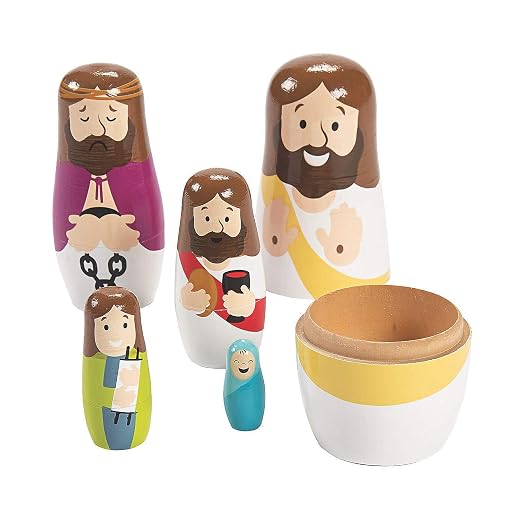 Fun Express Life of Jesus Nesting Dolls, 5 Pieces
