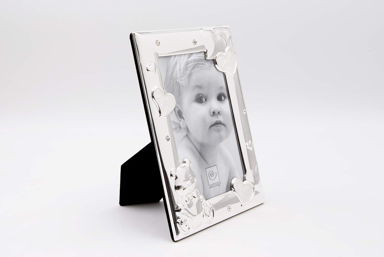 Mascagni 8003426003947 Baby Photo Frame with Enamel and Crystals, Metal