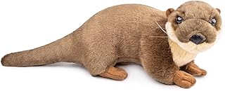 FRANKIEZHOU Lifelike Otter Plush-10 Realistic Otter Stuffed Animal,Soft Baby Otter Plush Toy for Boy Girl,Graduation Gifts for Kids, Children's Day Gift,Cudding Toy