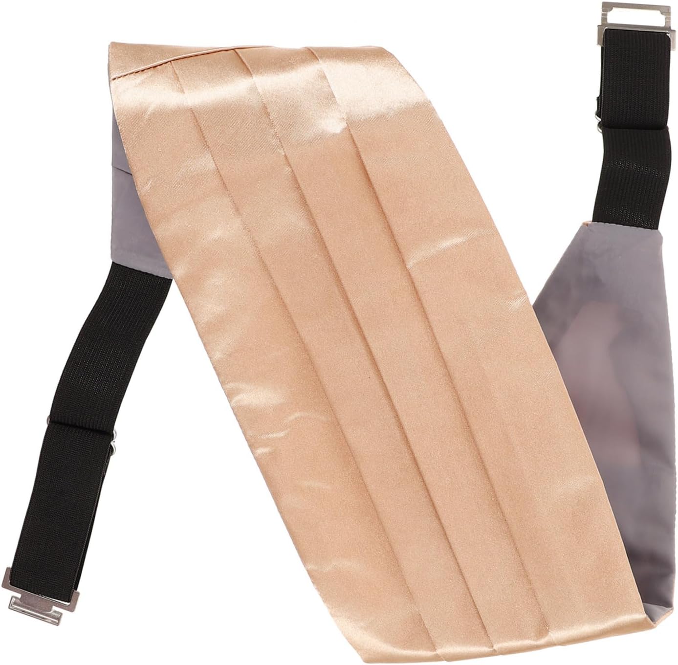 Men’s Light Gold Color Waistband for Suit, Formal Waistband Accessory, Satin Fabric, Suitable for Weddings, Proms, and Party Events
