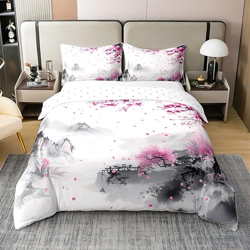 Miniatura 21 de jejeloiu Funda de edredón con estampado de radio Boombox, 100% algodón, para niños y niñas, tamaño matrimonial, juego de ropa de cama retro con Azul