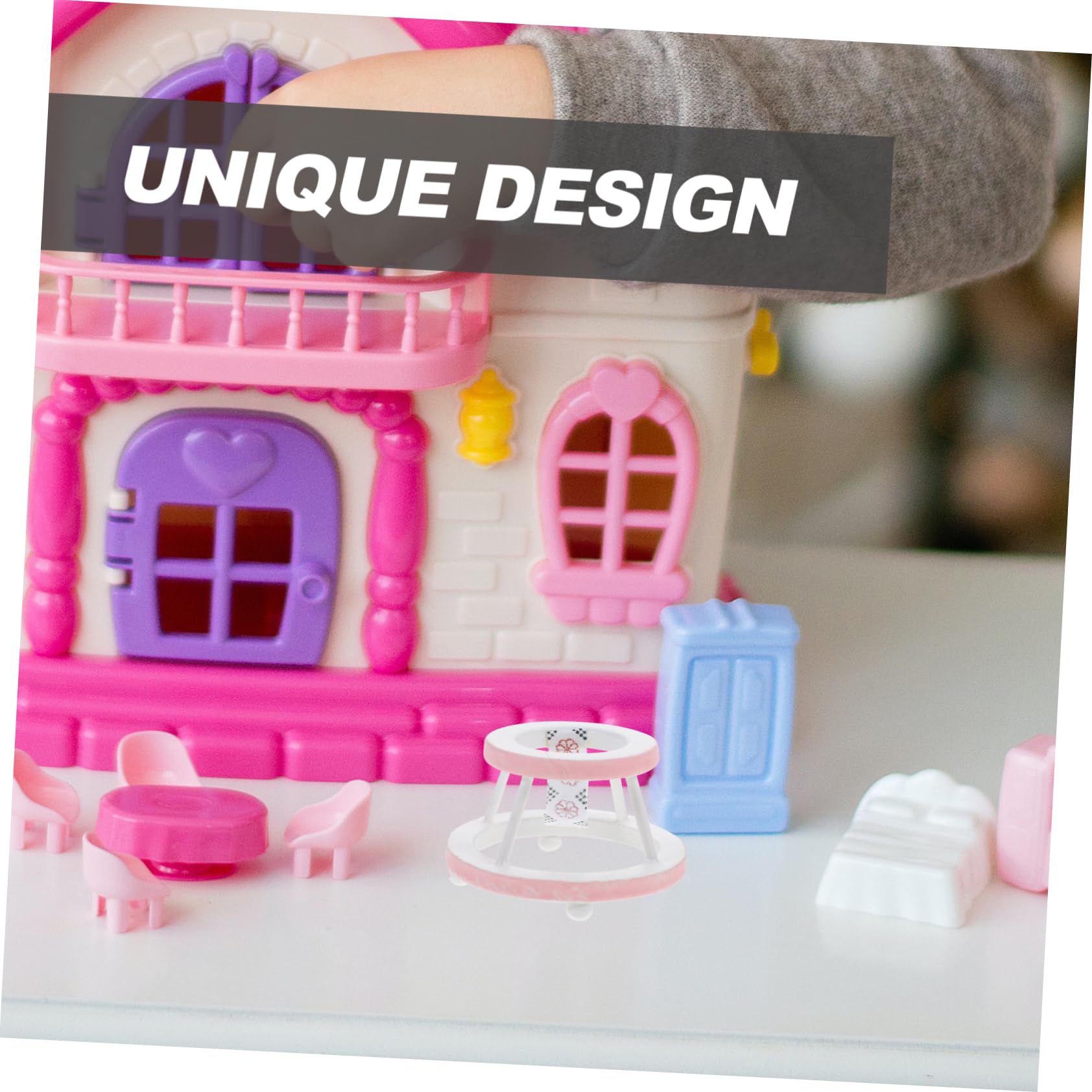 Baroni Toys Casa delle Bambole in Legno con 16 Accessori e Mobili Inclusi, Casa a 3 Livelli di Gioco con 6 Stanze, Giocattolo per Bambini e Bambine 3+ Anni, 70x60x24 cm
