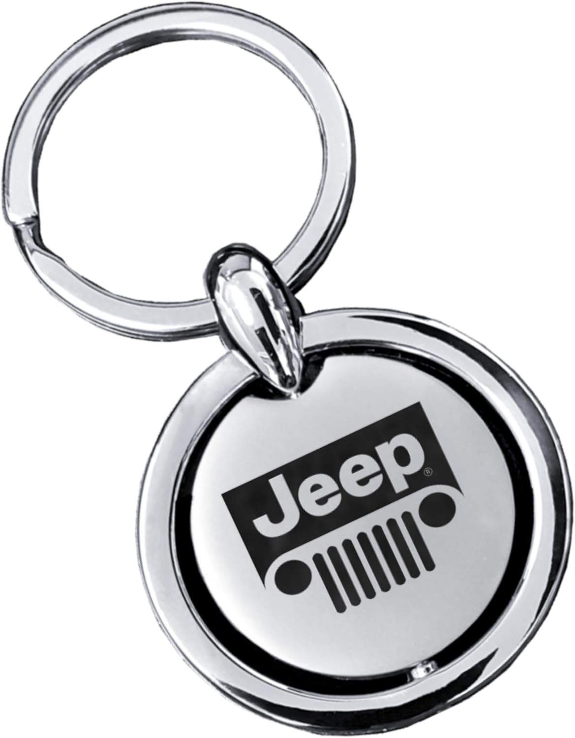 AU-TOMOTIVE GOLD, INC. Officially Licensed Silver Revolver Keychain for Jeep Grille