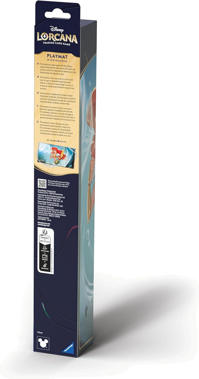Ravensburger Disney Lorcana TCG Playmat Featuring Ariel - Sonic Warrior - Protects Cards - Versatile Game, Desk, or Mouse Pad - Suitable for Ages 8+
