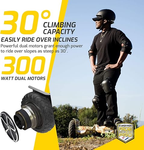 Miniatura 5 de Swagtron Swagboard Outlaw T6 Hoverboard Todoterreno - Rueda de 10", Capacidad de Carga de 420 libras, Hasta 12 MPH