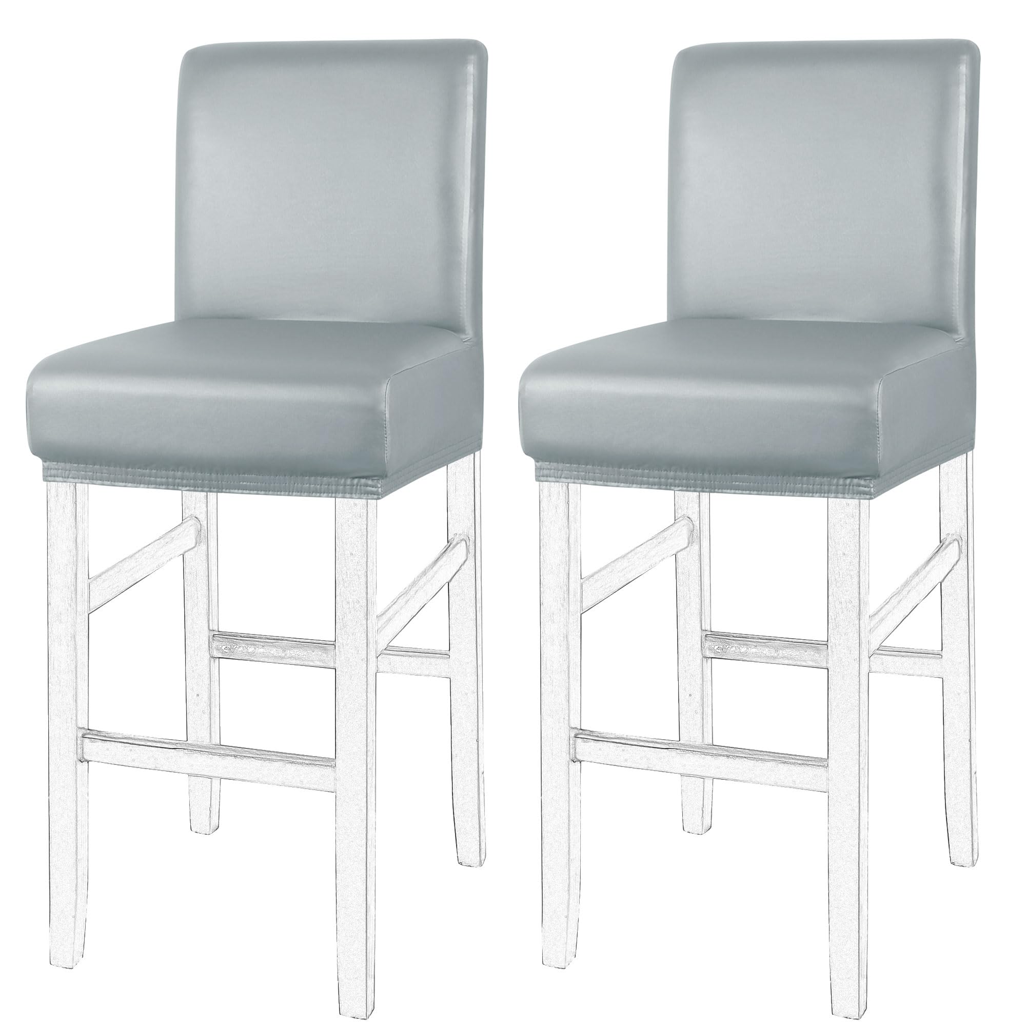 Housses de tabouret de bar gris pour protéger votre îlot de cuisine