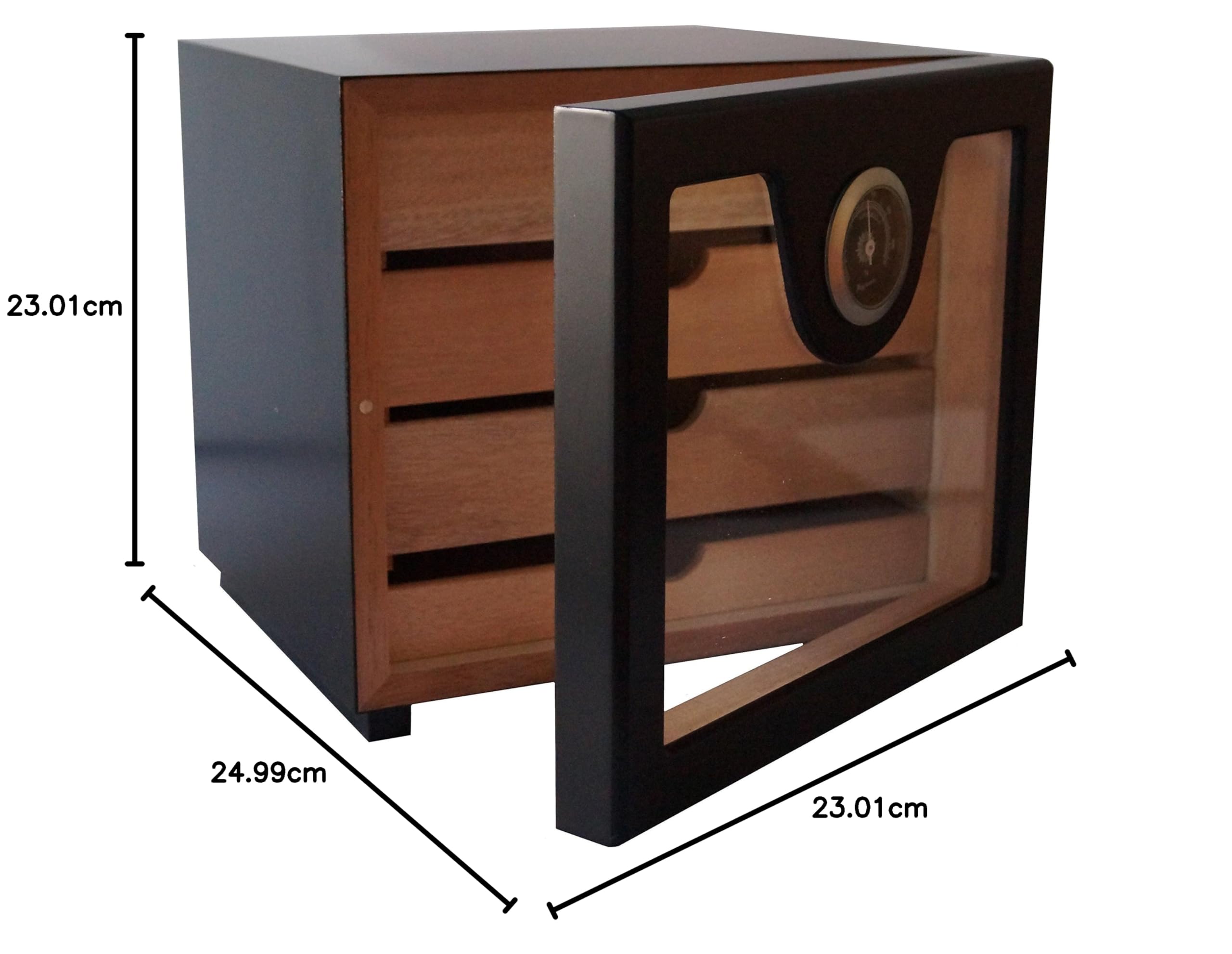 GERMANUS Zigarren Humidor Schrank Basis (Schwarz)