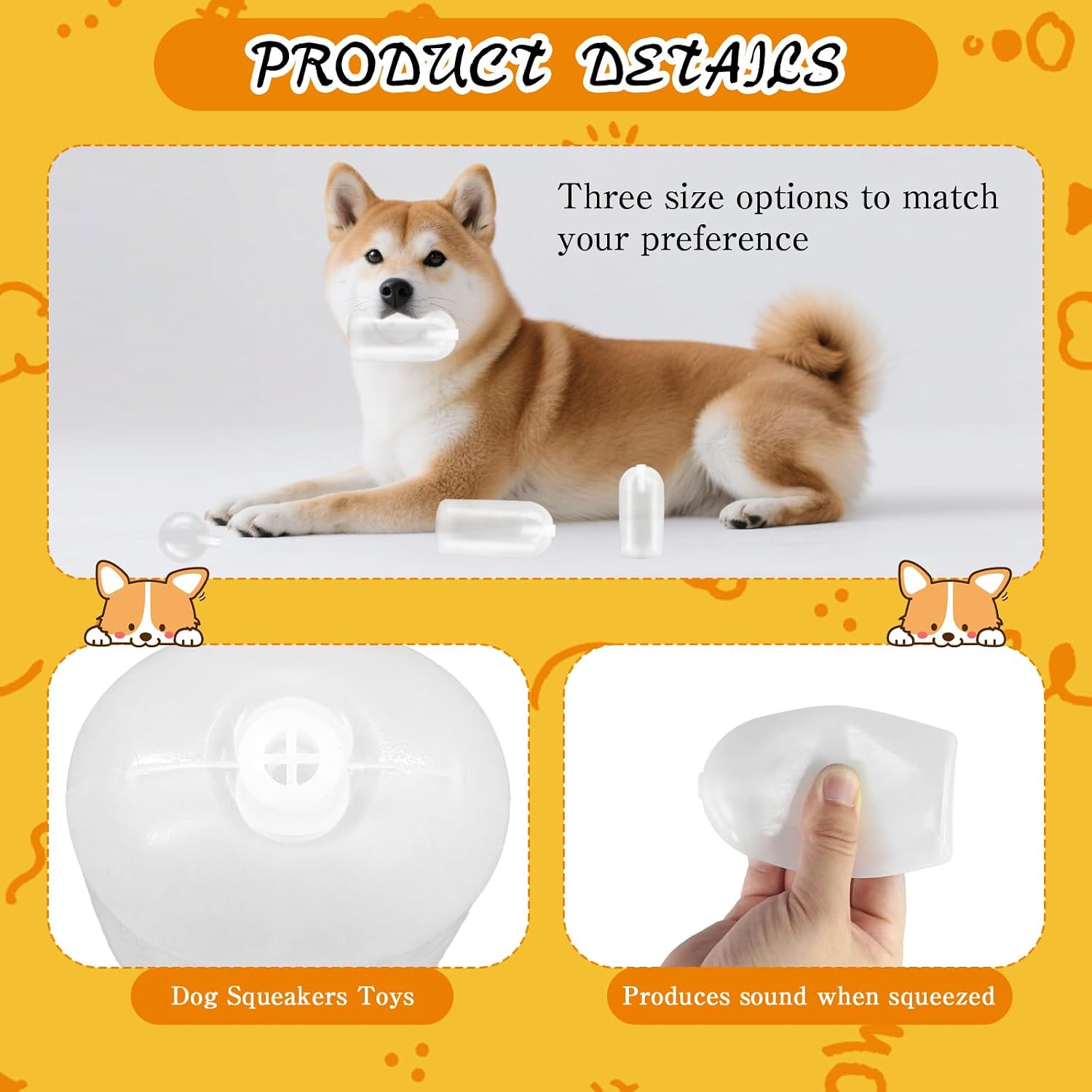 85 Pcs Squeakers Dog Toys Bulk with 3 Models Plastic Dog Toy Squeakers DIY Noise Maker for Repair Pet Replacement Insert Supplies
