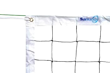 Sanung Volleyball Net with Steel Wire for Indoor and Outdoor Gardens Campus Backyard Swimming Pool Park Beach Portable Game Standard Size (32 FT x 3FT) Poles Not Included