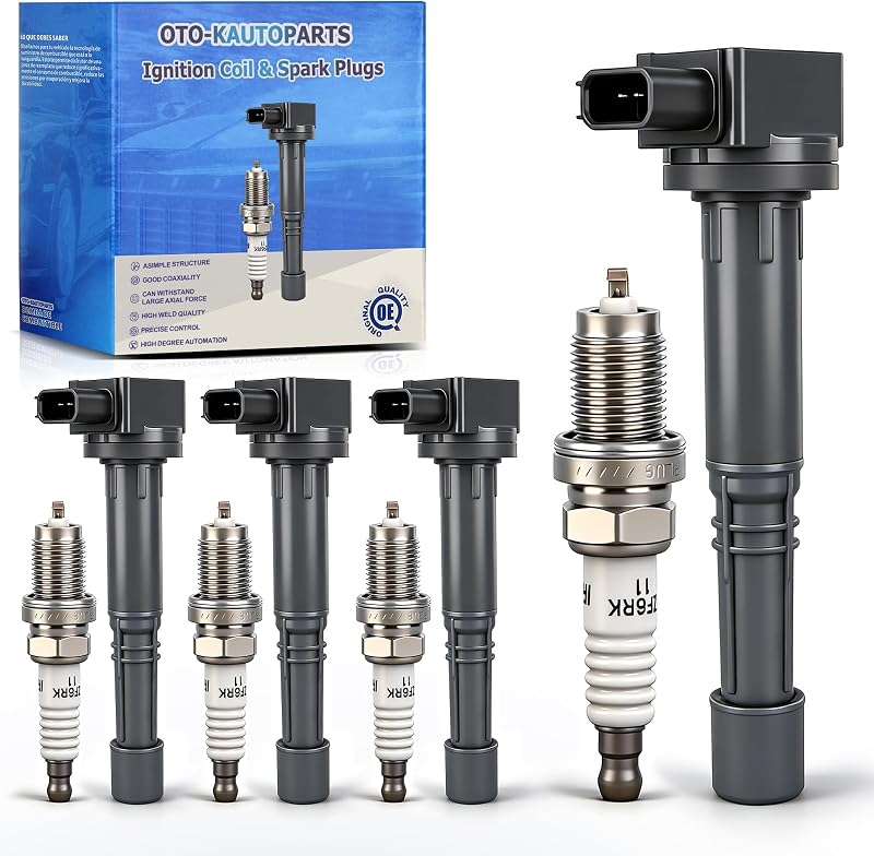 Kit de bobinas de ignição e velas de ignição de irídio OTO-KAUTOPARTS para Honda e Acura – 4 unidades