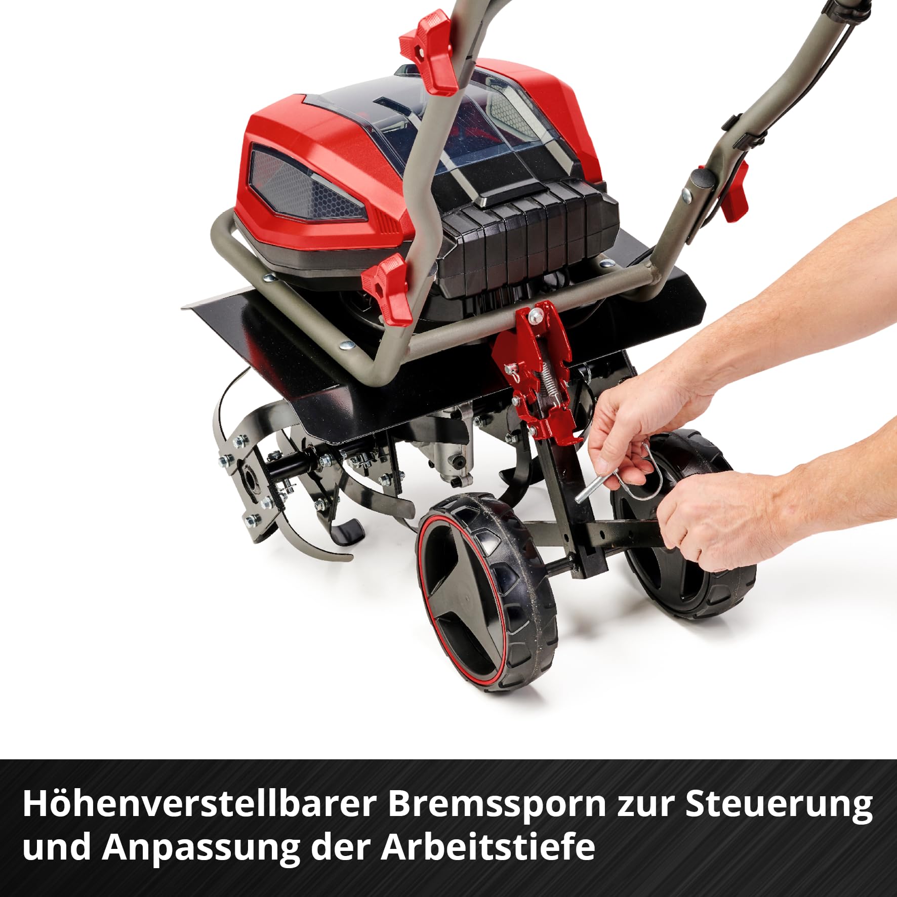 Einhell Akku-Bodenhacke GP-CR 36/45 Li E BL Power X-Change (36 V, Brushless, 45 cm Arbeitsbreite, 23 cm Arbeitstiefe, höhenverstellbare Räder, inkl. 2x 4,0 Ah Akkus + Twincharger)