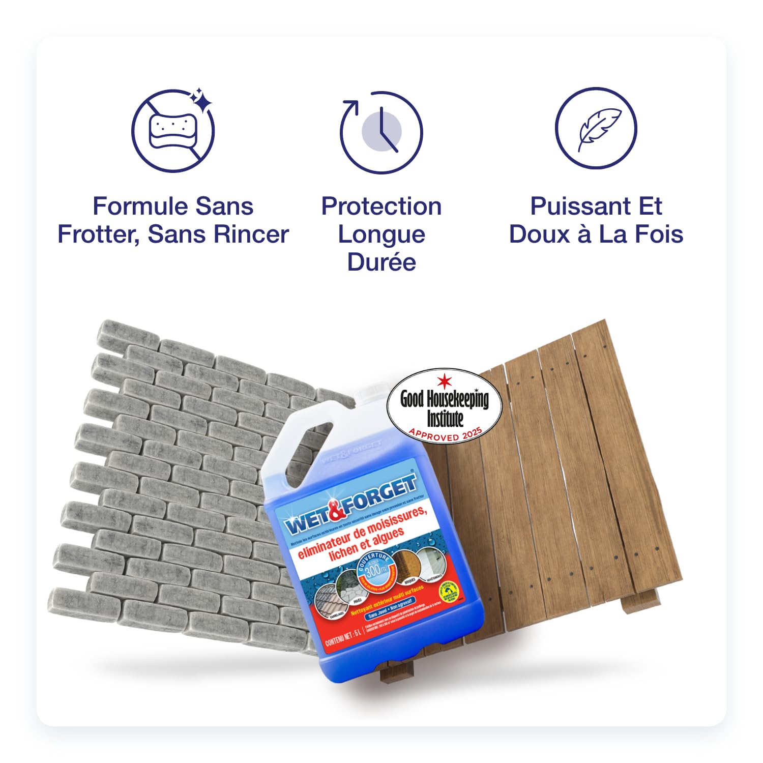 Wet & Forget Nettoyant Extérieur Terrasse, 5 L