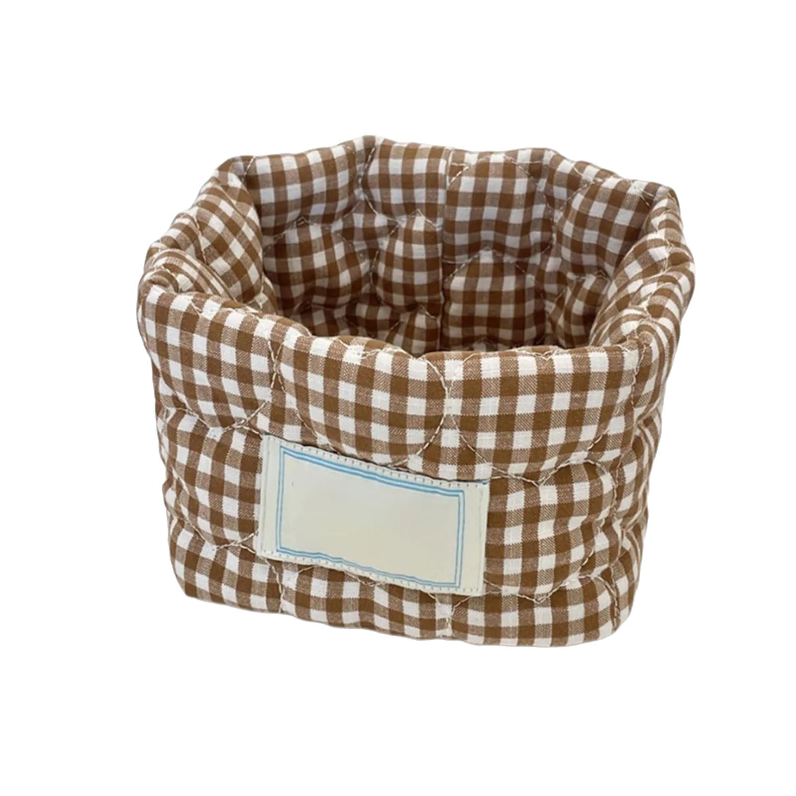 Obotsnoi Fabric Storage Basket for Desk Organization Home Decors and Car Use Soft Textile Organizers with Sturdy Construction Desktop Storage Basket