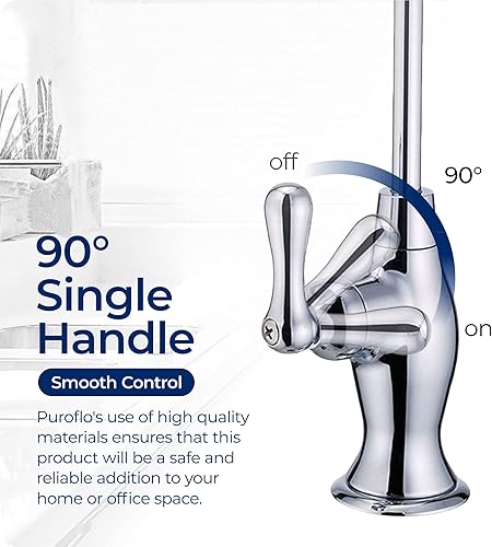 Miniatura 6 de Grifo de ósmosis inversa cromado, grifo de agua potable sin plomo certificado NSF para sistema de filtración de agua debajo del fregadero y sistema