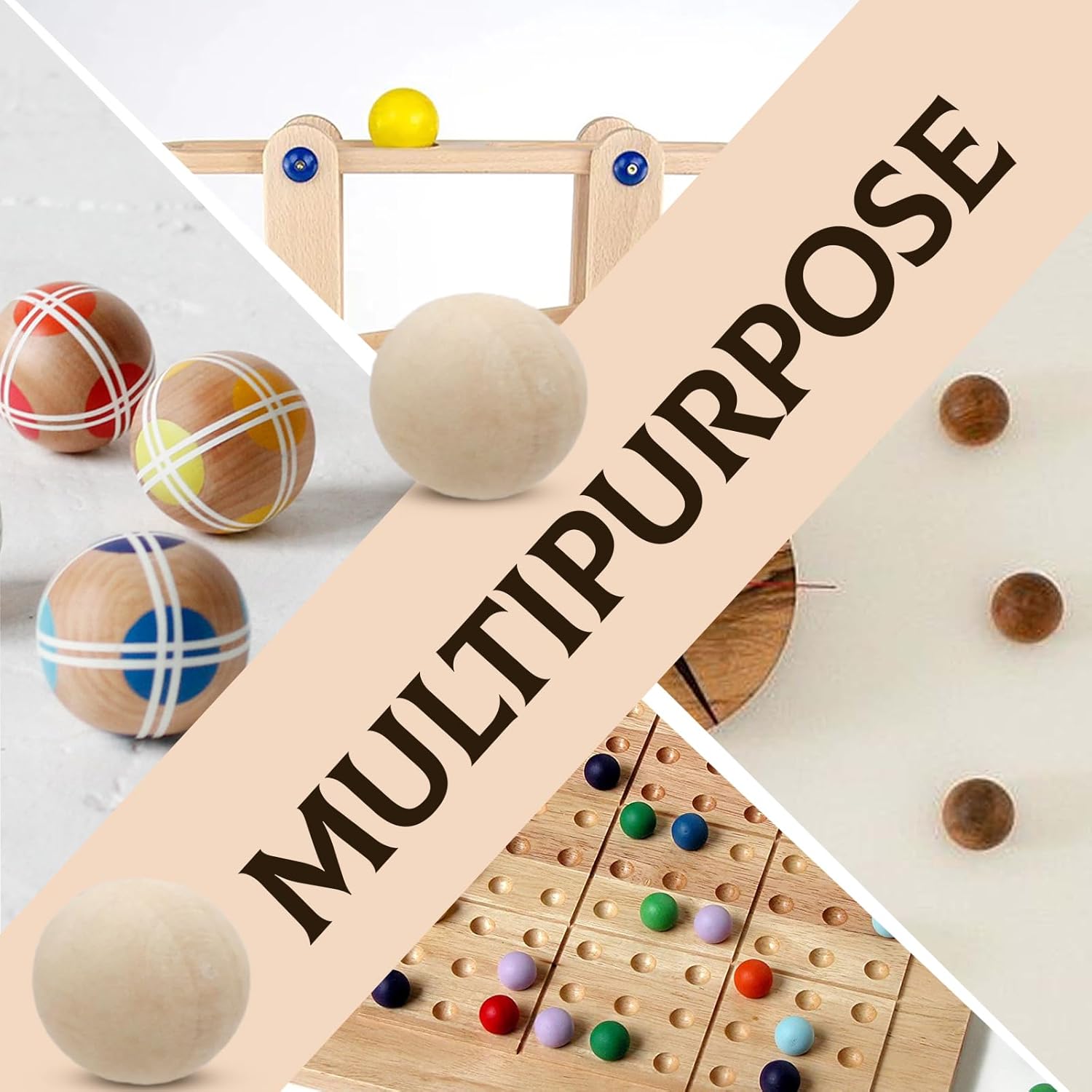 Uenhoy 100 Pcs Wooden Round Ball 3/8" (10mm) Unfinished Natural Wood Balls Wooden Spheres for Crafts and DIY Projects - Image 7