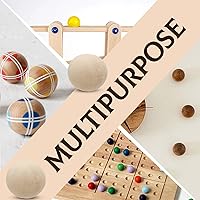 Vista 7 de Uenhoy 100 bolas redondas de madera de 1/2 pulgada (0.472 in), bolas de madera natural sin terminar, esferas de madera para manualidades y proyectos