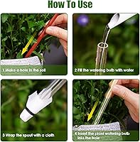 Vista 6 de NiHome Bombilla de vidrio iridiscente con forma de nube soplada a mano, 4.4 fl oz, 2 unidades para el hogar, oficina, jardín, elegantes bebederos