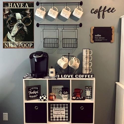 Miniatura 5 de Letrero de metal retro con texto en inglés "Have a Nice Poop" para baño, decoración de pared retro, bares, restaurantes, cafeterías, oficina,