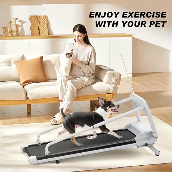 Dog Treadmill for Small/Medium Dogs, Indoor Quiet Smart Pets Exercise Machine Pacer Treadmills at Home with Remote Control, Dogs Pacer Training Slatmill with Wheels
