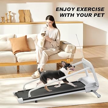 Dog Treadmill for Small/Medium Dogs, Indoor Quiet Smart Pets Exercise Machine Pacer Treadmills at Home with Remote Control, Dogs Pacer Training Slatmill with Wheels
