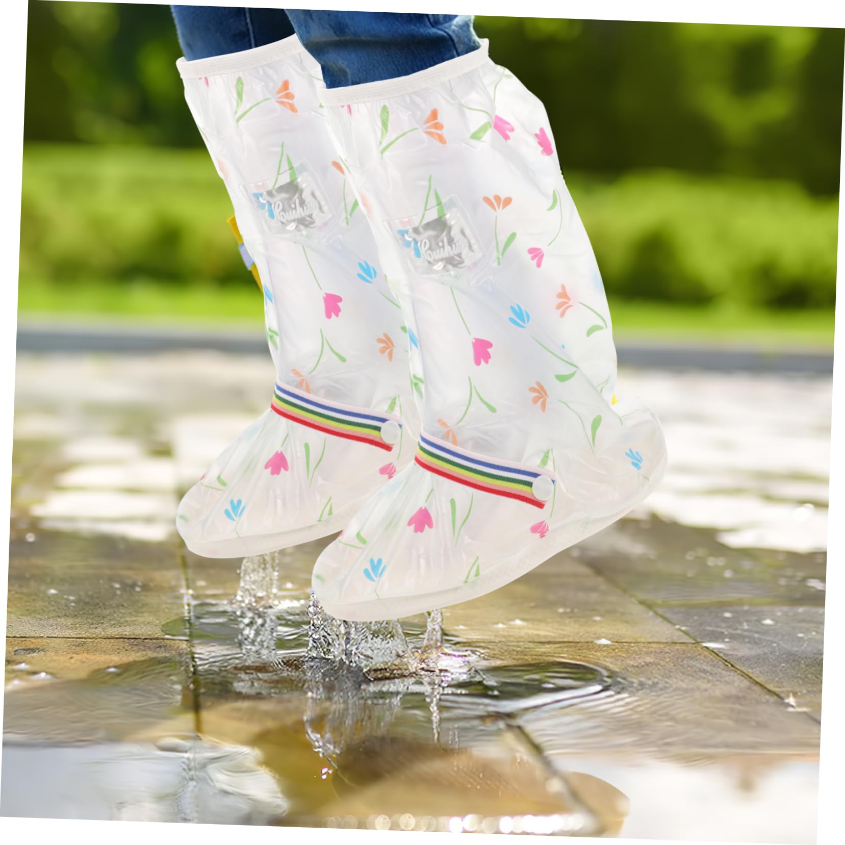 Toddmomy cubrezapatos Impermeable Bolsa de Zapatos Botas de Lluvia Gel Waterproof Impermeables Accesorios Protector de Zapatos de Ciclismo Cubierta de Zapatos de polivinilo