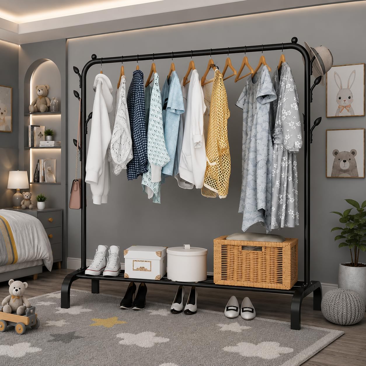 HEMOVIA Metal Multifunctional Garment Stand - Image 1