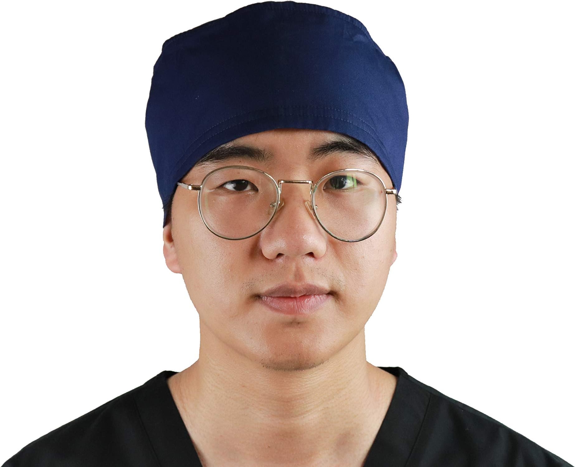 JONATHAN UNIFORM Unisex Chef Cap Spa Hat for Women and Men (Navy)