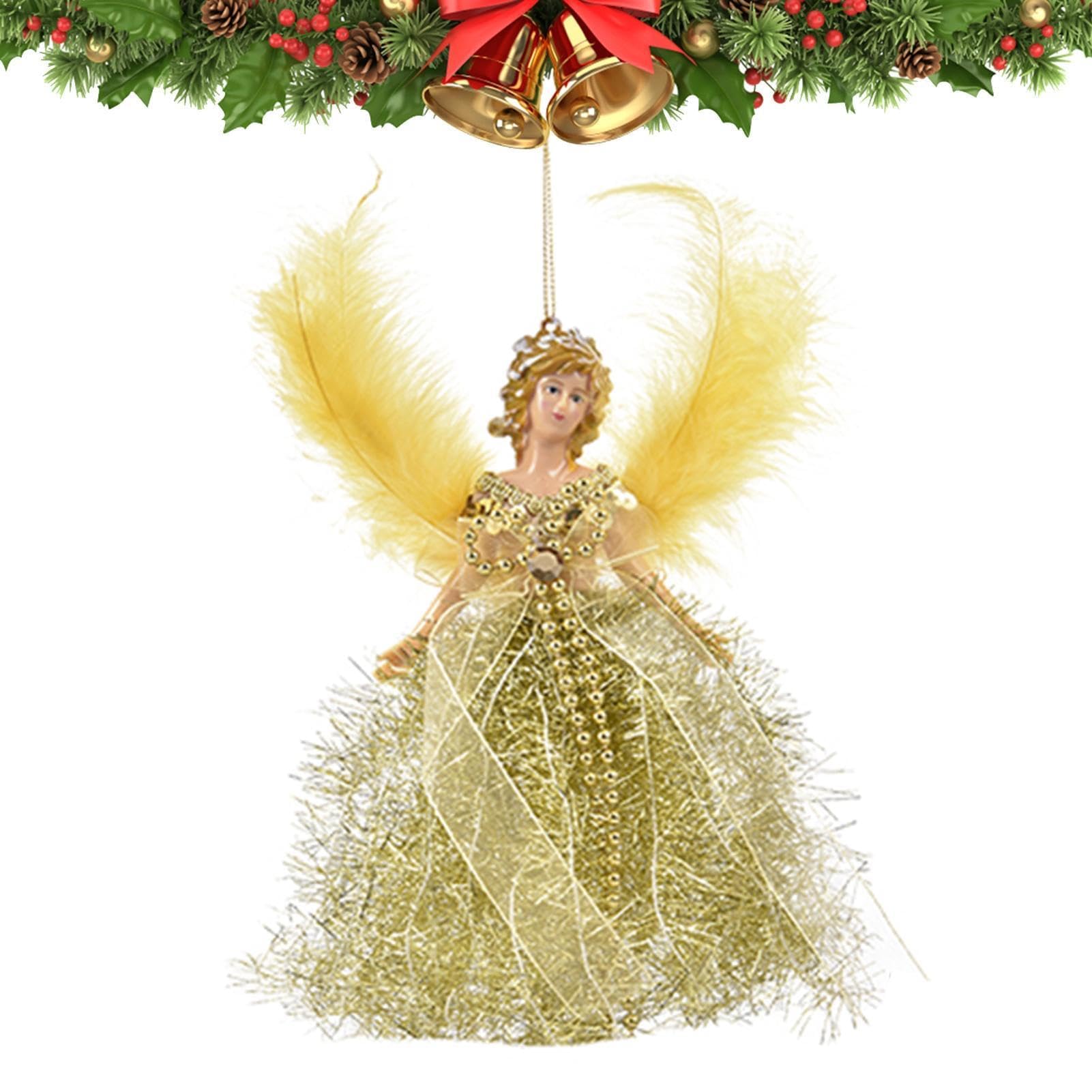 Christmas Angels for Tree | for Christmas Tree, Angel Doll Christmas Ornaments - Angel Pendant with Wings Ornaments for Christmas Tree, Tree Topper Decorations