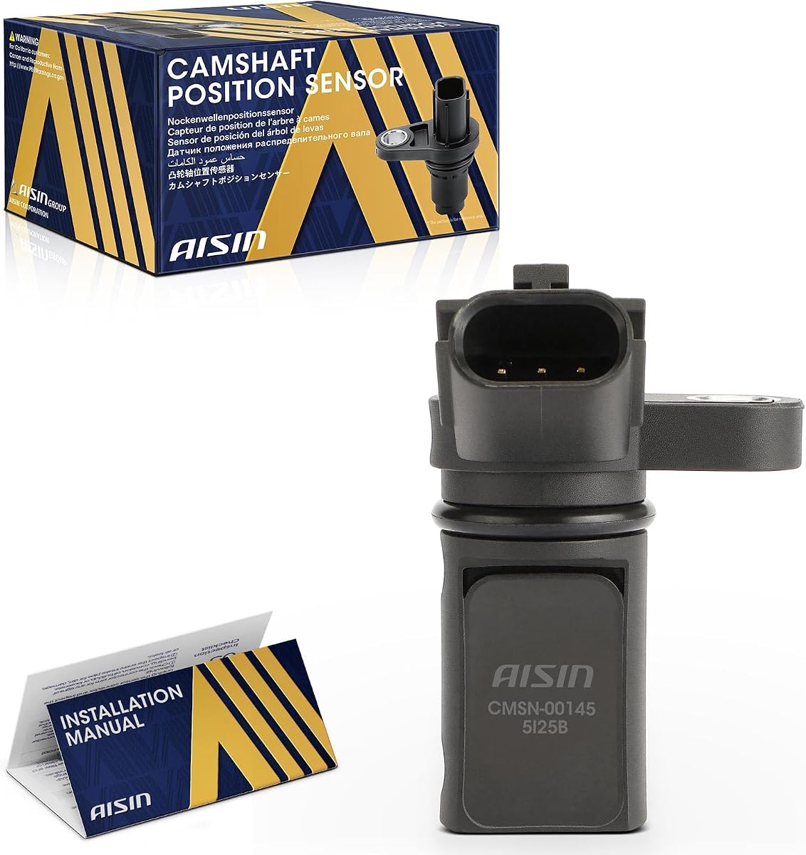 AISIN AFTERMARKET CMSN-00145 Engine Camshaft Position Sensor - Compatible with Nissan Pathfinder 2008-2012 5.6L, Sentra 2000-2006 1.8L, Armada 2005-2013 5.6L, Titan 2004-2013 5.6L