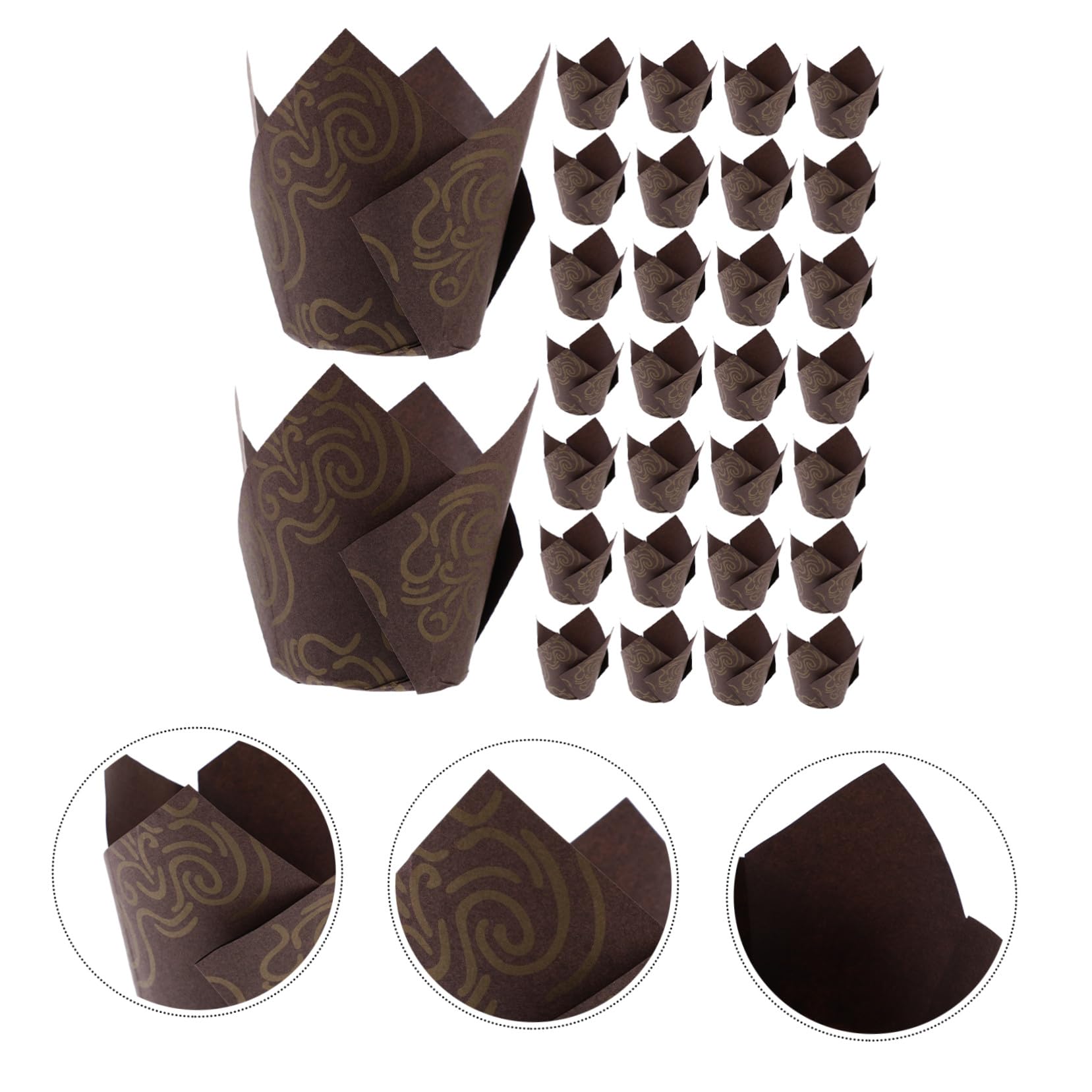 250stücke Tulpenform Cupcake-förmchen Muffin-papierförmchen Backen Für Cupcakes Muffins Kleine Kuchen Pralinen